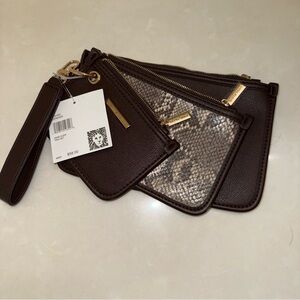 Anne Klein Caning Trio Pouch Wristlet Set